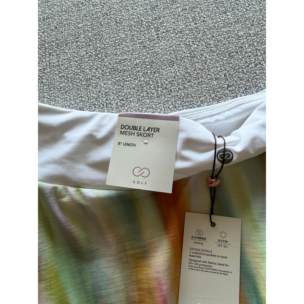 CALIA Golf Double Layer Mesh Skort Filtered Flora Multi UPF 50 Large - Picture 6 of 6